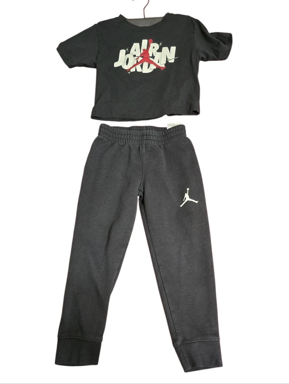 Jordan Kids Black Sweatpants with White Jumpman Logo